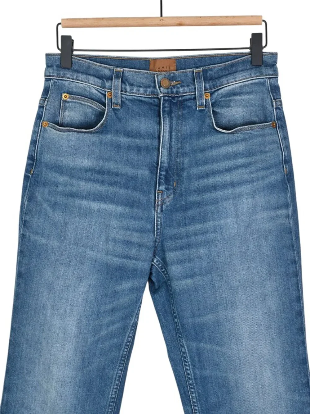 Jamie Haller Kenickie Jean Distressed Indigo Blue Denim Straight Hemmed Size‎ 27